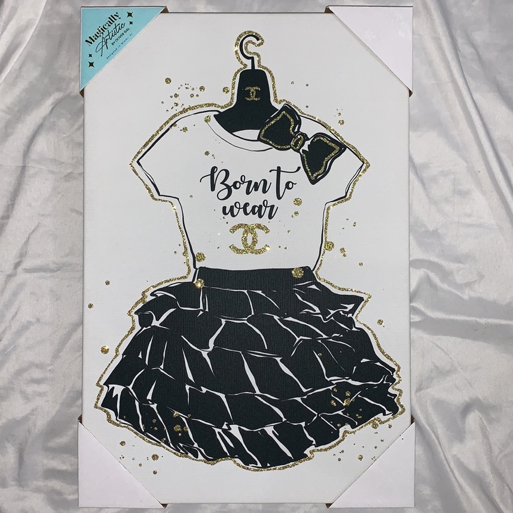 Chanel Girls Theme Born to Wear Oliver Gal Canvas